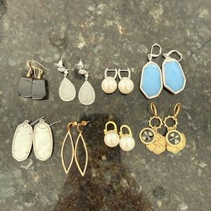 Eight pairs of beautiful earrings. (Cabi pair included). Well made.